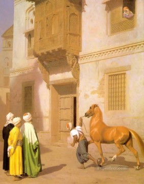  Orientalismo Pintura al %C3%B3leo - Cairene tratante de caballos Orientalismo árabe griego Jean Leon Gerome